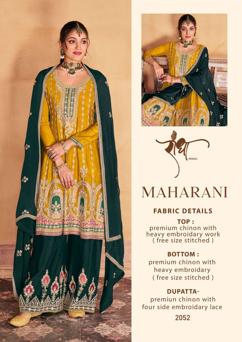 Radha Trendz Maharani Chinon Heavy Embroidary Work Designer Wedding Wear Suit Collection
