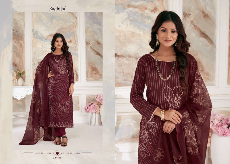 Radhika Fashion Black Queen Jam Cotton Designer Print With Fancy Embroidery Salwar Suit