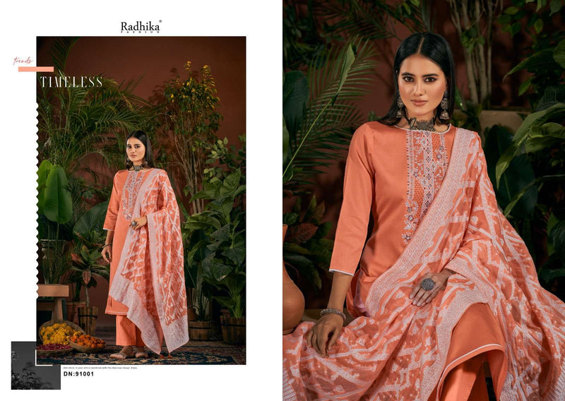 Radhika Fashion Azara Cycle Vol 2 Jam Cotton Neck Embroidery Designer Salwar Suit