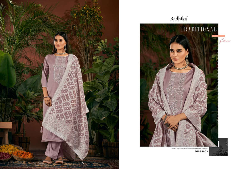 Radhika Fashion Azara Cycle Vol 2 Jam Cotton Neck Embroidery Designer Salwar Suit