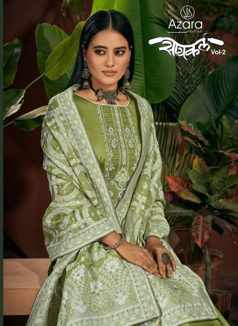 Radhika Fashion Azara Cycle Vol 2 Jam Cotton Neck Embroidery Designer Salwar Suit