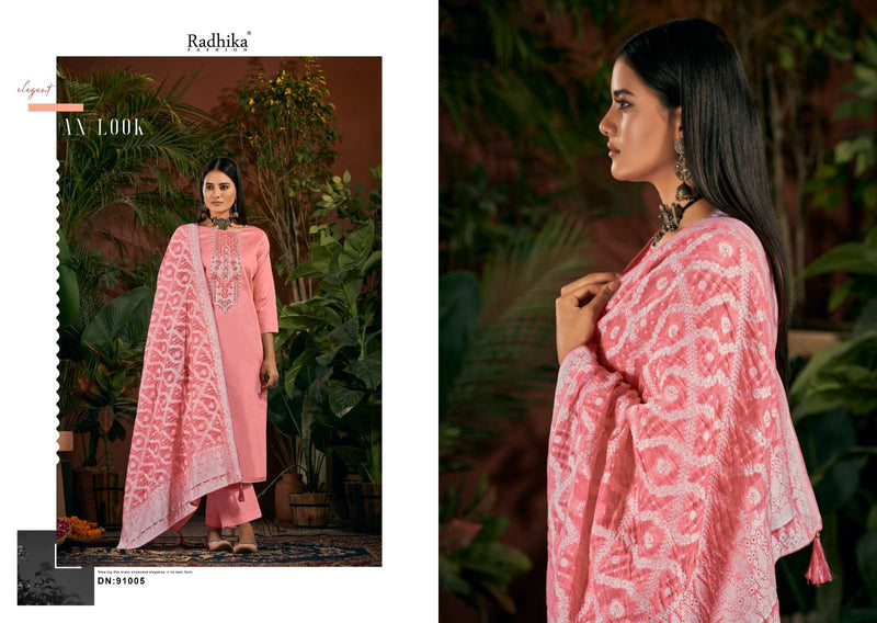 Radhika Fashion Azara Cycle Vol 2 Jam Cotton Neck Embroidery Designer Salwar Suit
