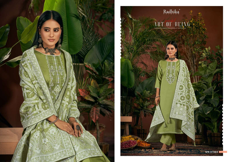 Radhika Fashion Azara Cycle Vol 2 Jam Cotton Neck Embroidery Designer Salwar Suit
