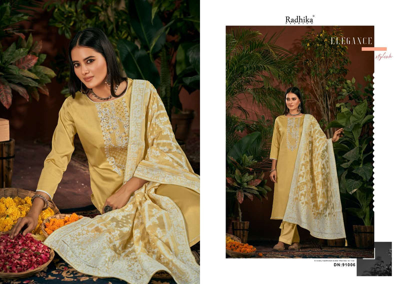 Radhika Fashion Azara Cycle Vol 2 Jam Cotton Neck Embroidery Designer Salwar Suit