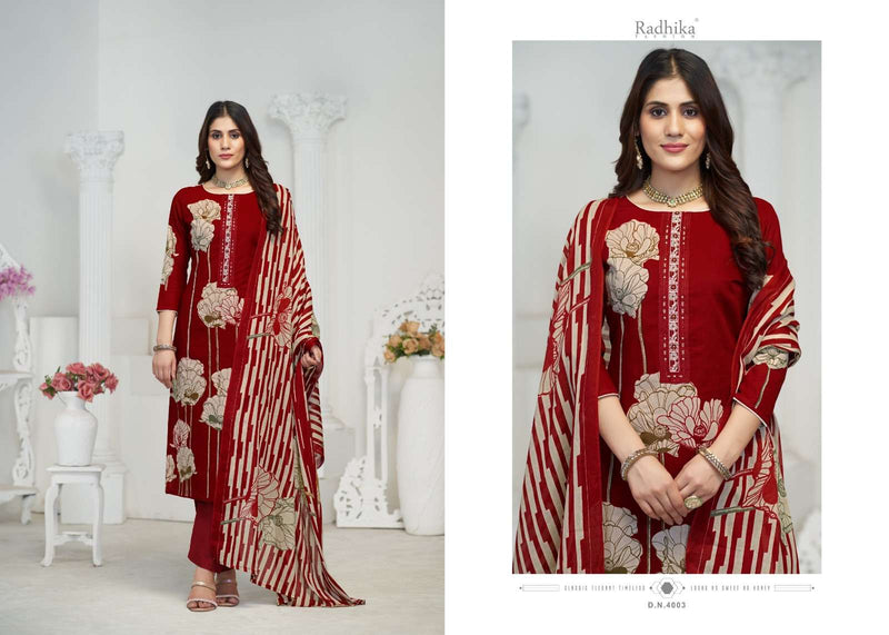 Radhika Fashion Flower Valley Camric Cotton Designer Print Unstitched Salwar Suit