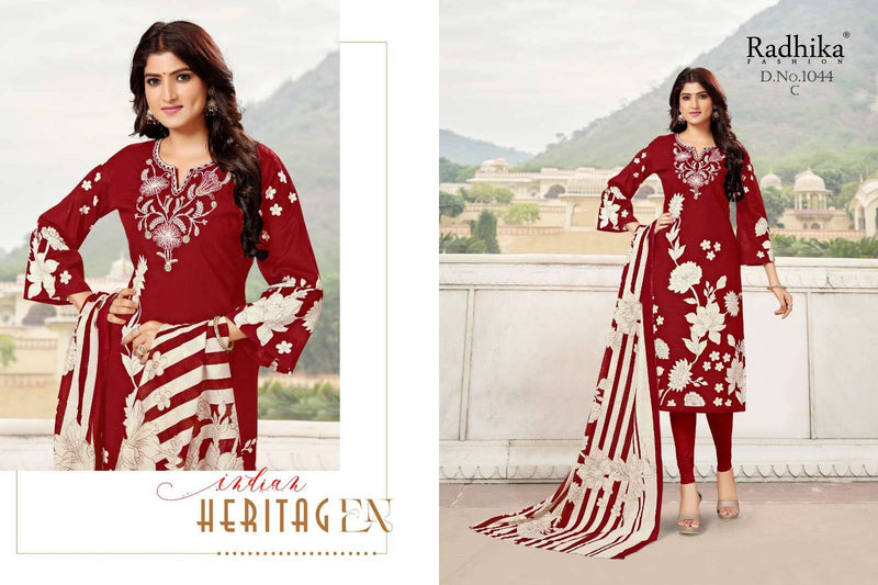 Radhika Fashion Jackpot Cambric Cotton Designer Print Fancy Salwar Suit