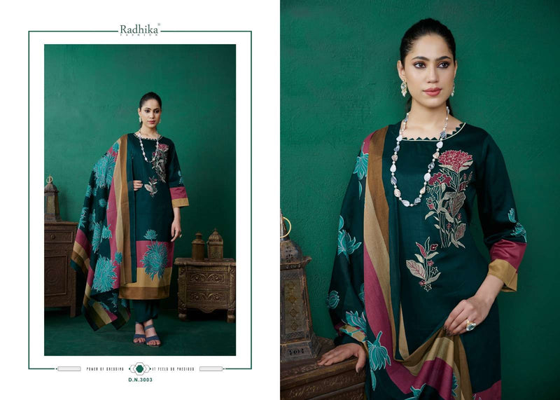 Azara Mahek Jam Cotton Designer Print Fancy Embroidery Salwar Suit