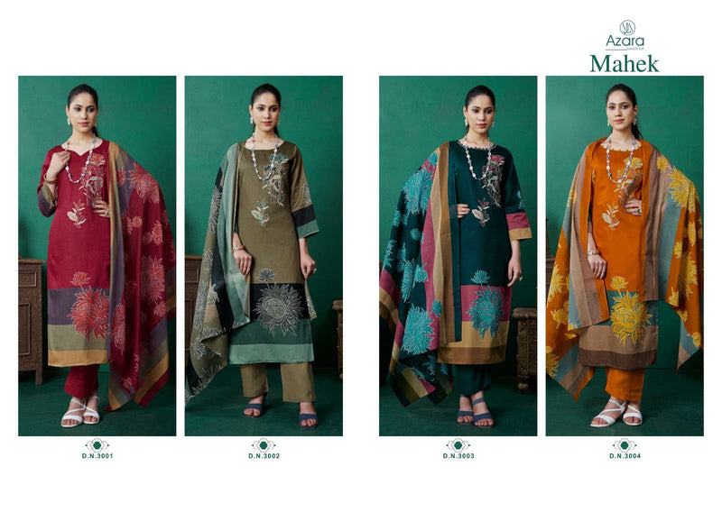 Azara Mahek Jam Cotton Designer Print Fancy Embroidery Salwar Suit