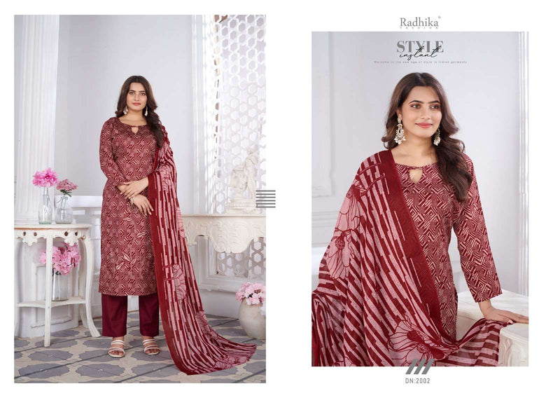 Radhika Fashion Romani Jam Cotton Fancy Embroidery Designer Salwar Suit