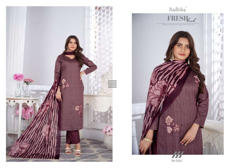 Radhika Fashion Romani Jam Cotton Fancy Embroidery Designer Salwar Suit