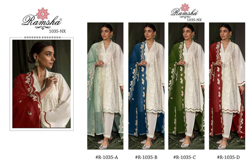 Ramsha 1035 Nx Designer Embroidery Readymade Pakistani Salwar Kameez Collectionvitara Fashion Georgia Printed Georgette Fancy Party Wear Kurtis