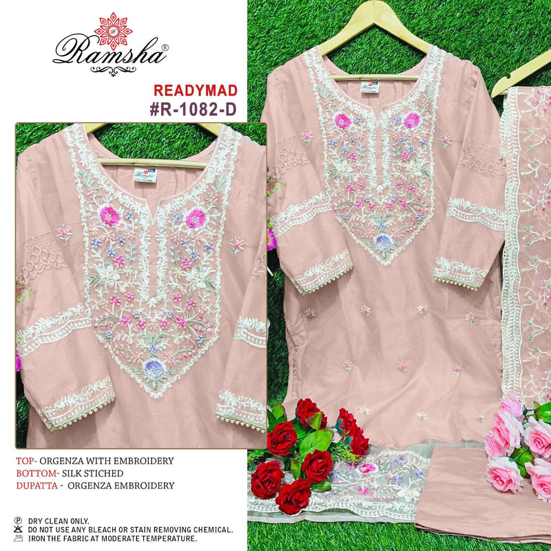 Ramsha 1082 Organza Embroidery Designer Pakistani Salwar Kameez