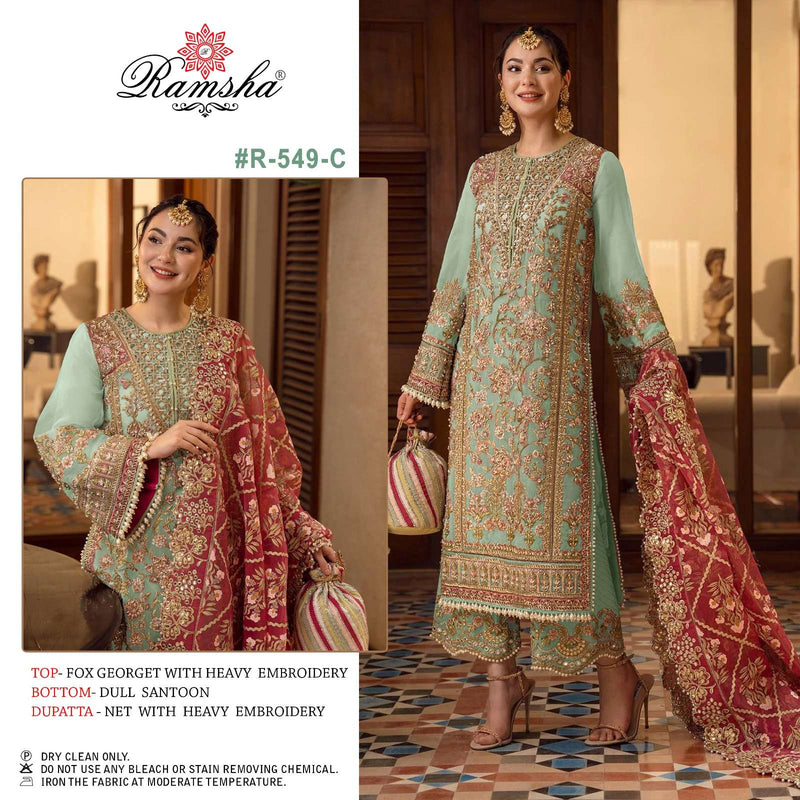Ramsha Present By R-549 Nx Latest Designer Pakistani Salwar Kameez