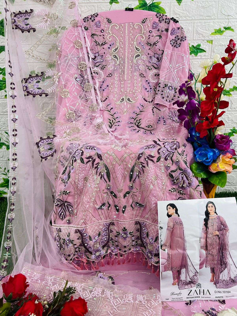 Ramsha Vol 11 By Zaha Designer Work Pakistani Concept Unstitch Salwar Kameez