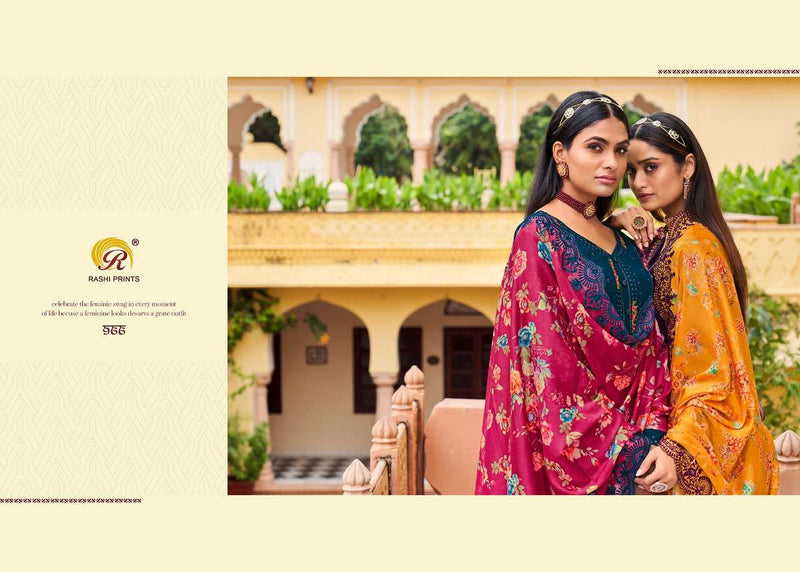 Rang Rasiya Vol 6 By Rashi Prints Desinger Work Salwar Kameez Material With Digital Print Dupattas