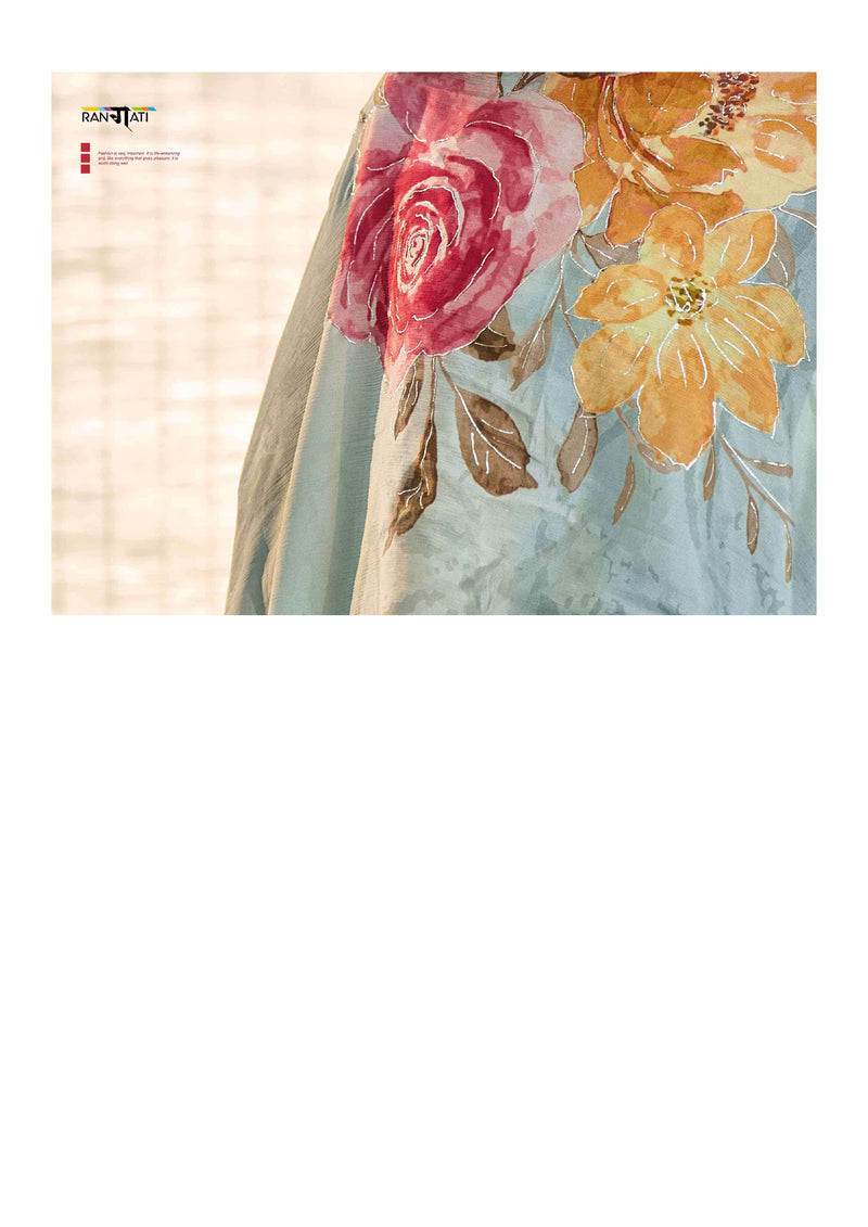 Rangati Jashen E Riwaz Bemberg Russian Silk Embrodairy Work Designer Salwar Suit