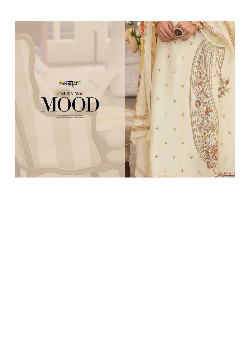 Rangati Jashen E Riwaz Bemberg Russian Silk Embrodairy Work Designer Salwar Suit
