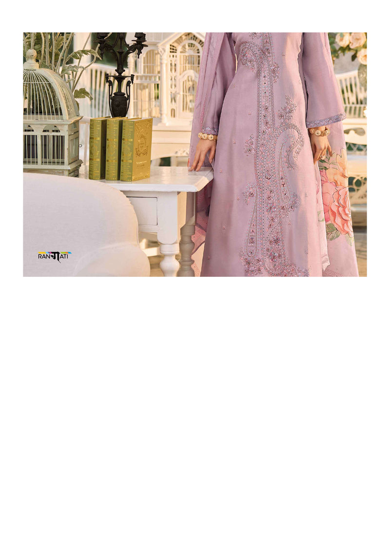 Rangati Jashen E Riwaz Bemberg Russian Silk Embrodairy Work Designer Salwar Suit