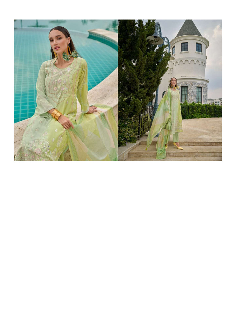 Rangati Rose Woode Bemberg Mulberry Muslin Fancy Embroidery Work Party Wear Salwar Suit