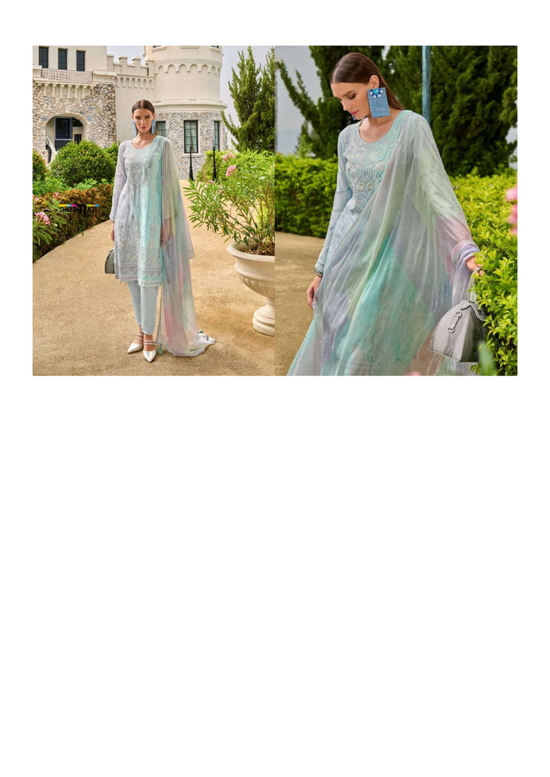 Rangati Rose Woode Bemberg Mulberry Muslin Fancy Embroidery Work Party Wear Salwar Suit