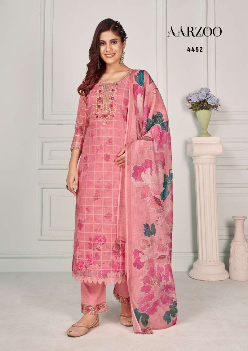 Rangoon Present Aarzoo Adorable Digital Print Neck Embroidered Work Kurti With Pant And Dupatta