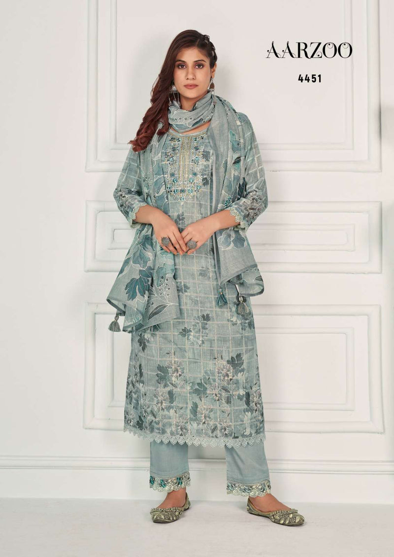 Rangoon Present Aarzoo Adorable Digital Print Neck Embroidered Work Kurti With Pant And Dupatta