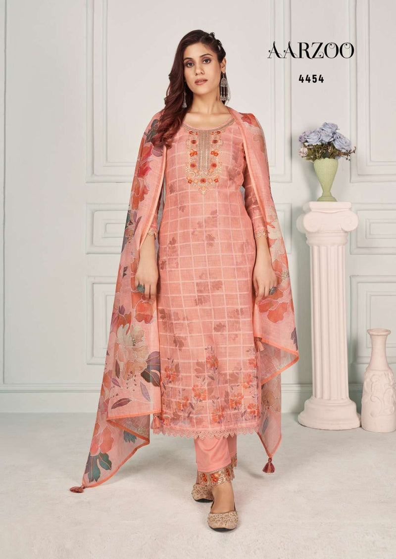Rangoon Present Aarzoo Adorable Digital Print Neck Embroidered Work Kurti With Pant And Dupatta