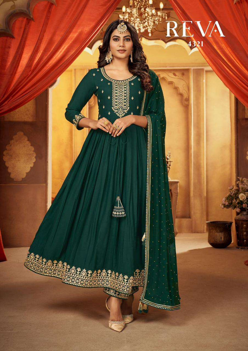 Rangoon Present Reva Readymade Traditional Anarkali Style Salwar Kameez