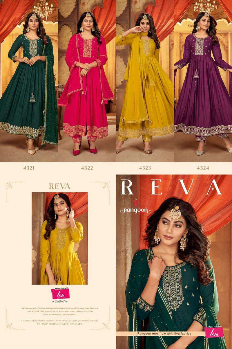 Rangoon Present Reva Readymade Traditional Anarkali Style Salwar Kameez