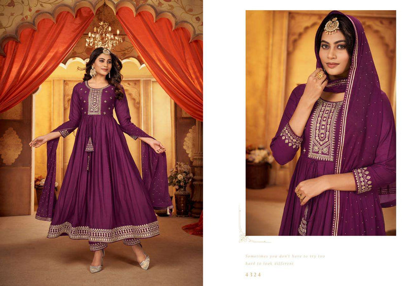 Rangoon Present Reva Readymade Traditional Anarkali Style Salwar Kameez