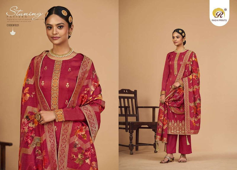 Rashi Print Present Aaina Designer Function Wear Salwar Kameez Material