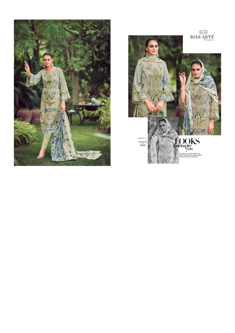 Riaz Arts Musafir Vol 10 Lawn Karachi Camric Digital Print Salwar Kameez