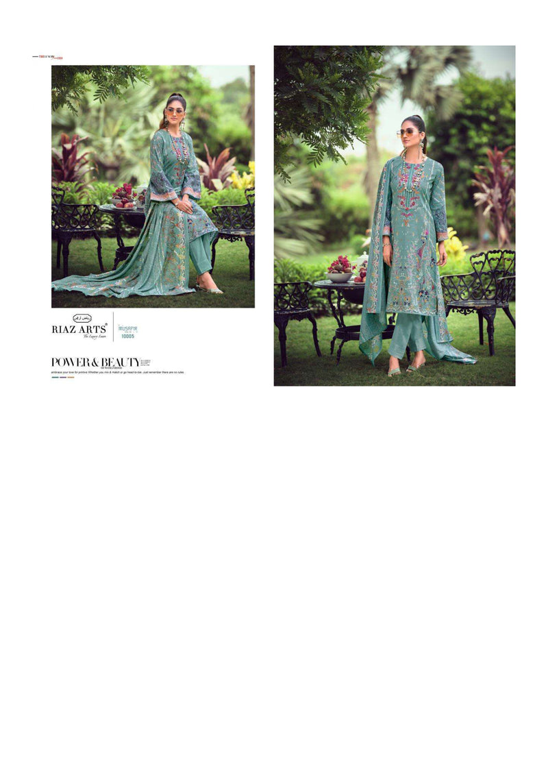 Riaz Arts Musafir Vol 10 Lawn Karachi Camric Digital Print Salwar Kameez
