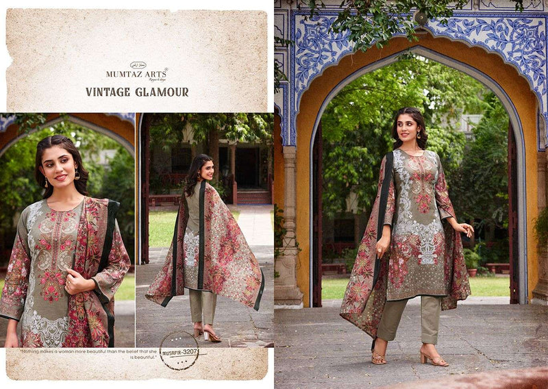Riaz Arts Musafir Vol 5 Lawn Cotton Camric Digital  Print With Heavy Pakistani Neck Embroidery Salwar Kameez
