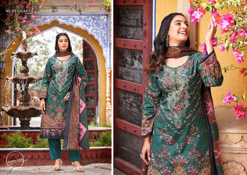 Riaz Arts Musafir Vol 5 Lawn Cotton Camric Digital  Print With Heavy Pakistani Neck Embroidery Salwar Kameez