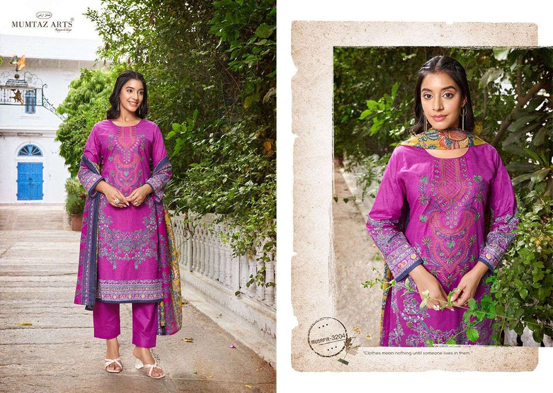 Riaz Arts Musafir Vol 5 Lawn Cotton Camric Digital  Print With Heavy Pakistani Neck Embroidery Salwar Kameez