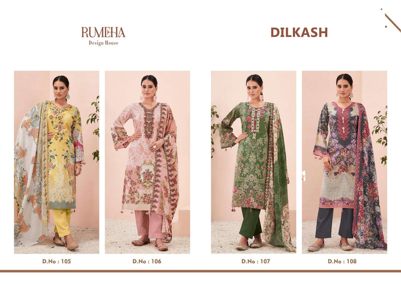 Rumeha Design House Dilkash Vol 1 Cotton Digital Print Designer Salwar Suit