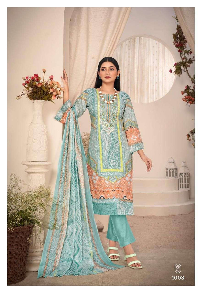 Saanvi Trends Naira Vol 1 Lawn Cotton Printed Daily Wear Salwar Suit