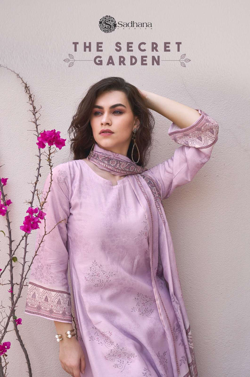 Sadhana Fashion The Secret Garden Muslin Silk Digital Print Designer Salwar Kameez