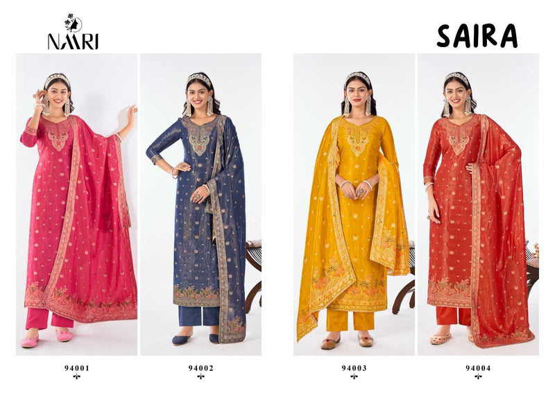 Naari Saira Simmer Jacquard Siroski Work Designer Suit
