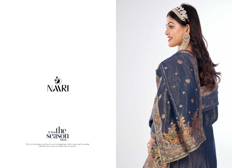 Naari Saira Simmer Jacquard Siroski Work Designer Suit