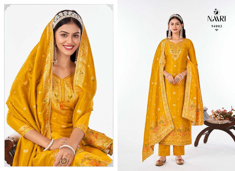 Naari Saira Simmer Jacquard Siroski Work Designer Suit