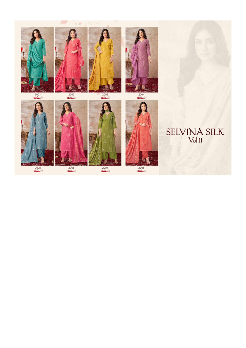 Supriya Fashion Selvina Silk Vol 11 Modal Foil Print Festival Wear Salwar Suit
