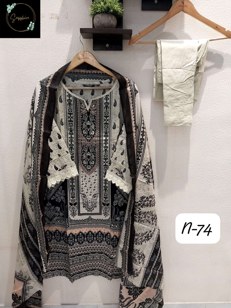 Sapphire Agha Noorain N 74 Lawn Cotton Pret Kurti