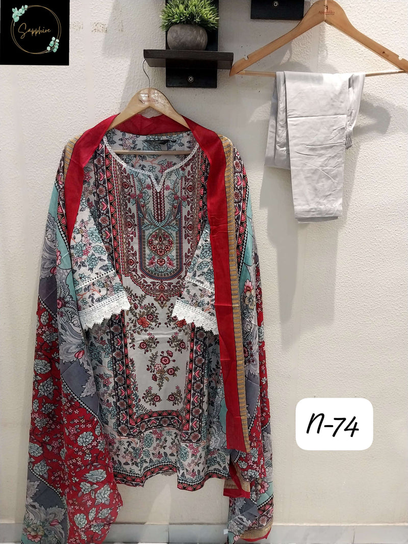 Sapphire Agha Noorain N 74 Lawn Cotton Pret Kurti