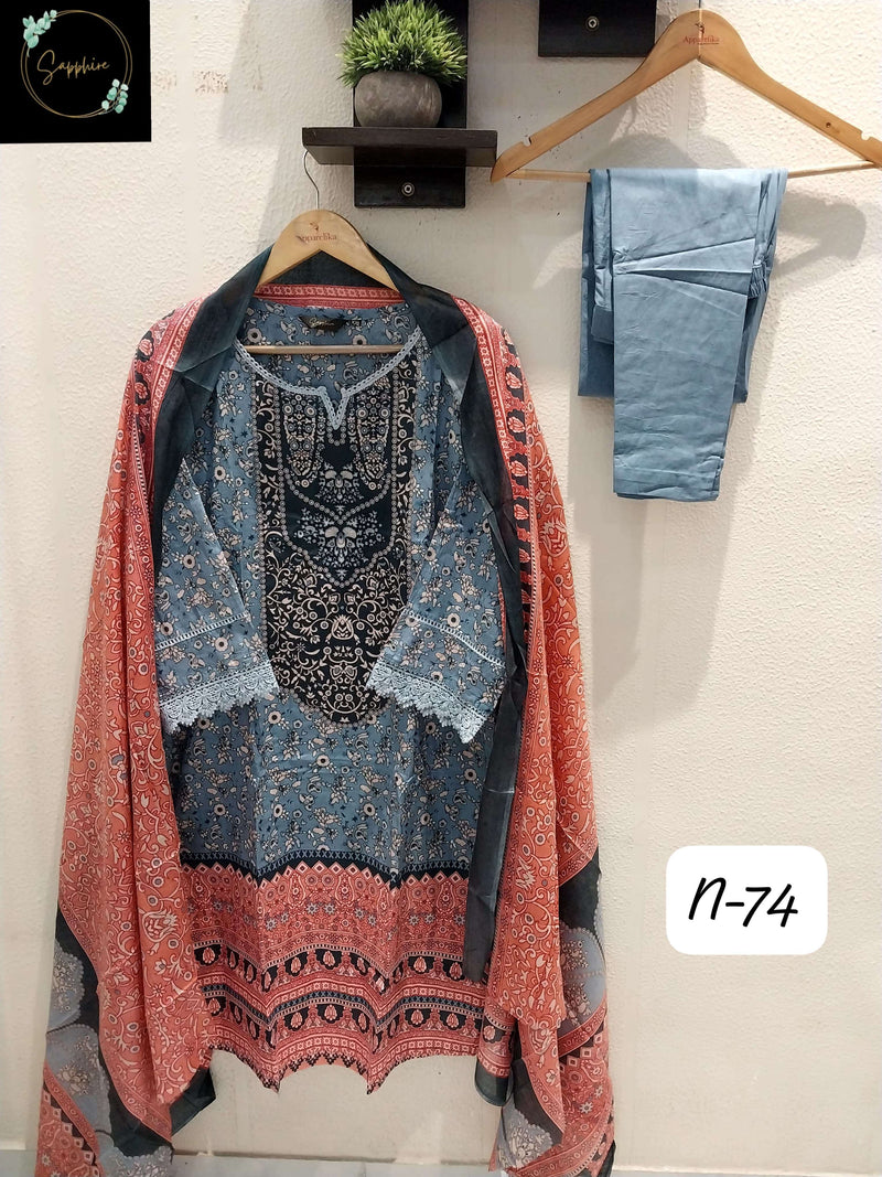 Sapphire Agha Noorain N 74 Lawn Cotton Pret Kurti