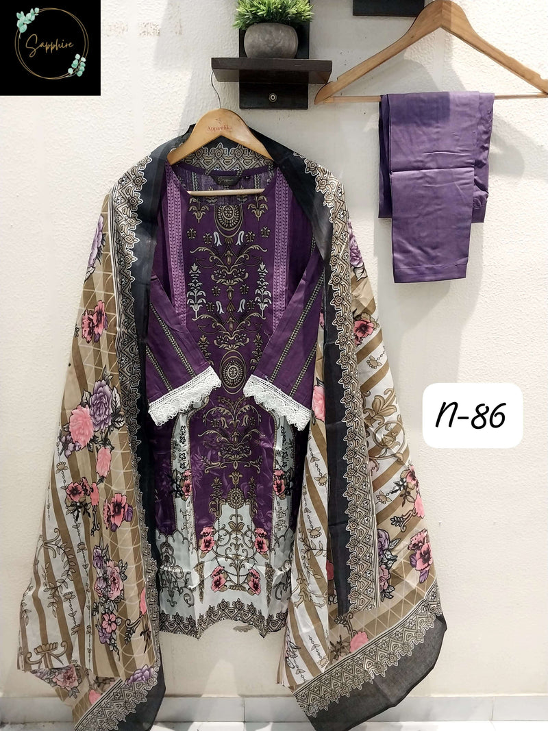 Sapphire Agha Noorain N 86 Lawn Cotton Pret Kurti Set