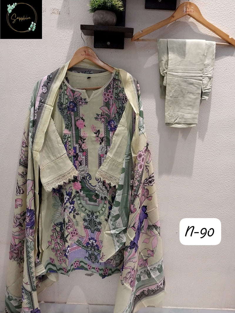 Sapphire Agha Noorain N 90 Lawn Cotton Pret Kurti Set