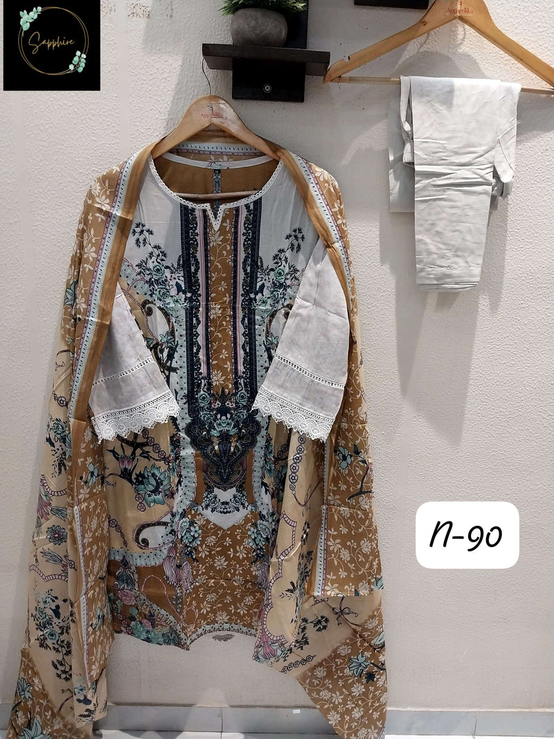 Sapphire Agha Noorain N 90 Lawn Cotton Pret Kurti Set