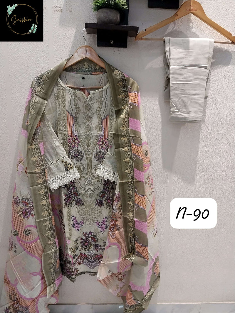 Sapphire Agha Noorain N 90 Lawn Cotton Pret Kurti Set